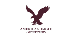 Maroon eagle design with brand name
