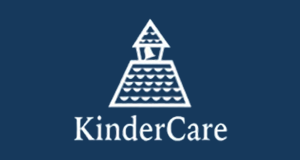 KinderCare logo with a triangular design.